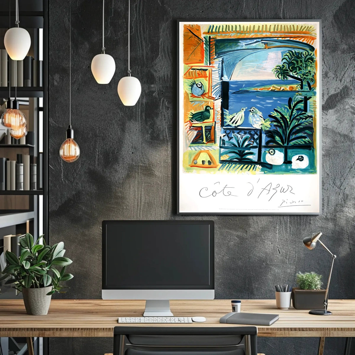 Côte DAzur Artistic Impression Poster