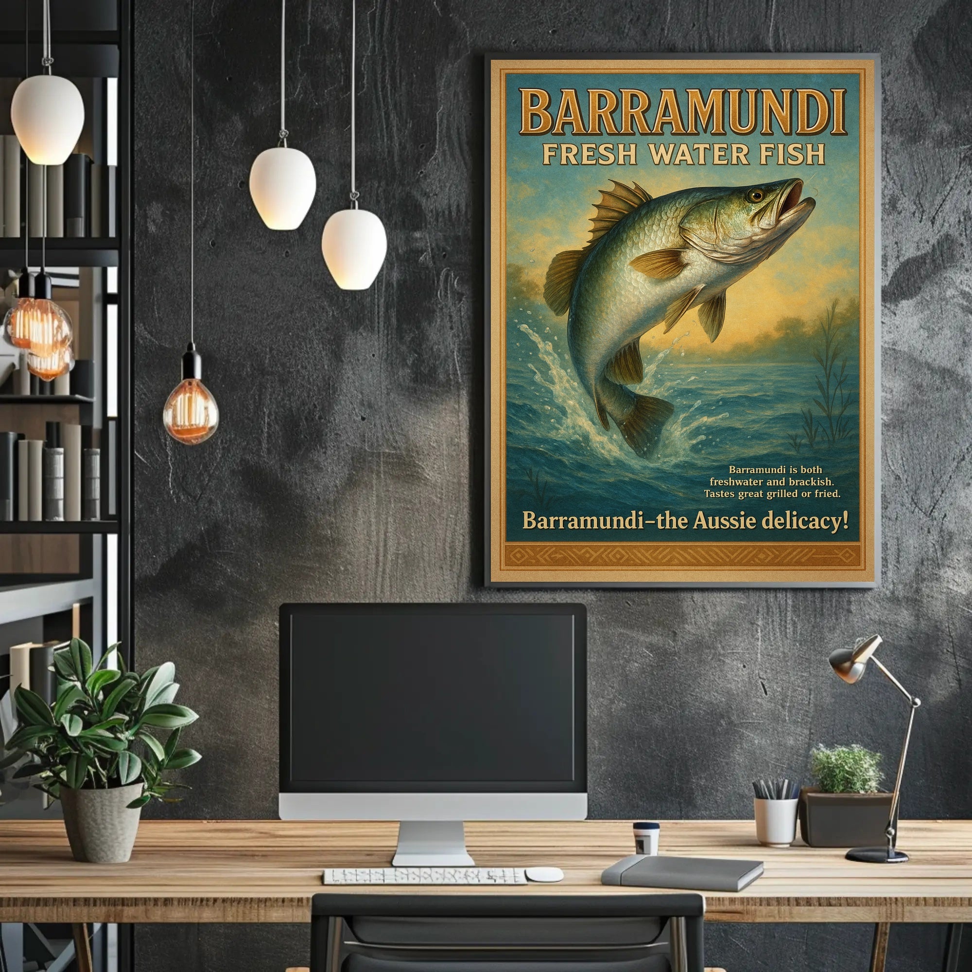 Barramundi Fresh Water Fish Poster
