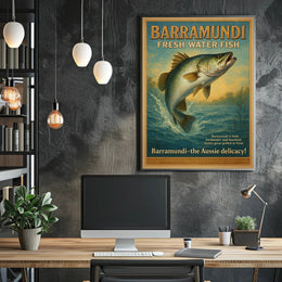 Barramundi Fresh Water Fish Poster