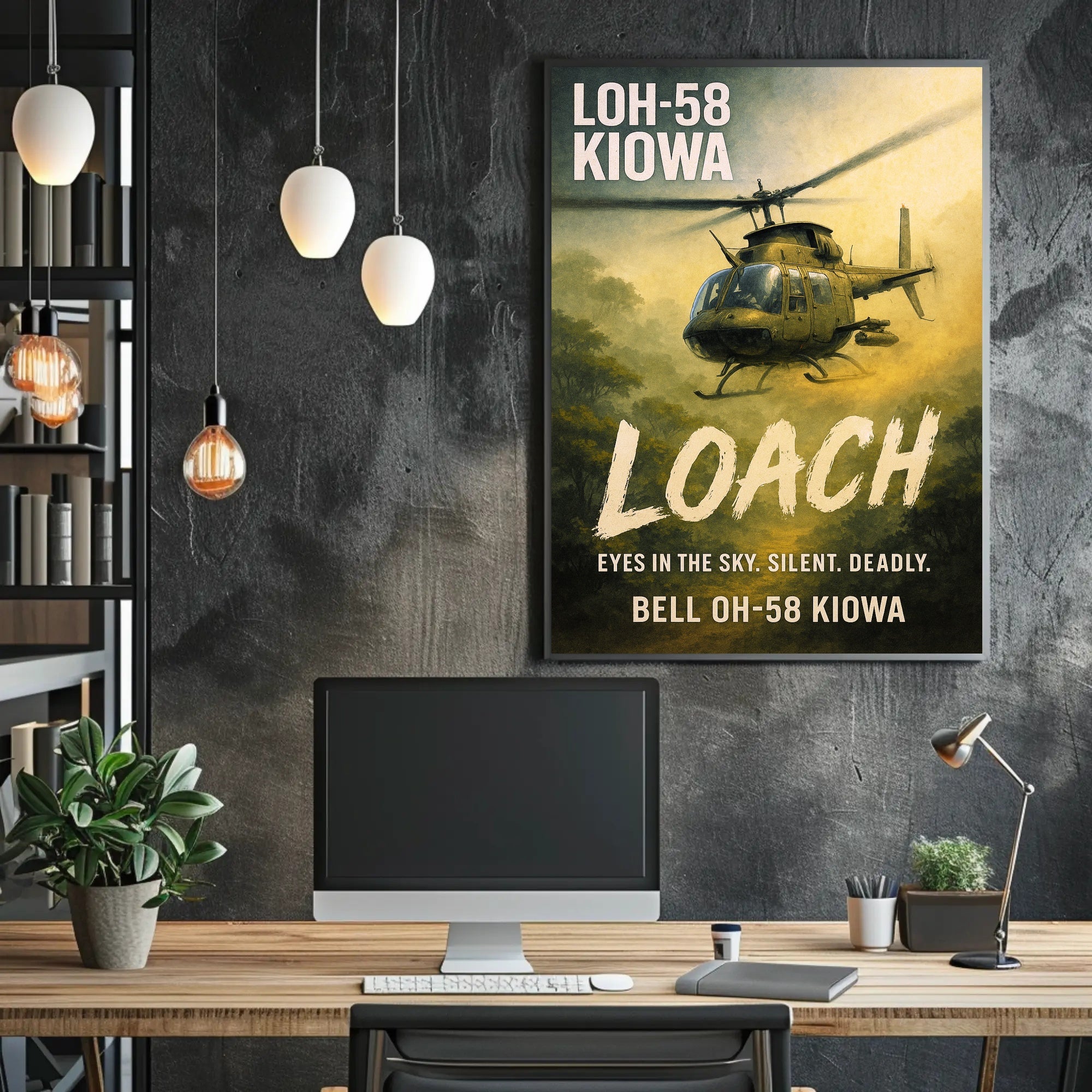 Bell OH-58 Kiowa Helicopter Poster PosterGoat