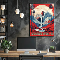 Cascadas Misol-Ha Retro Travel Poster