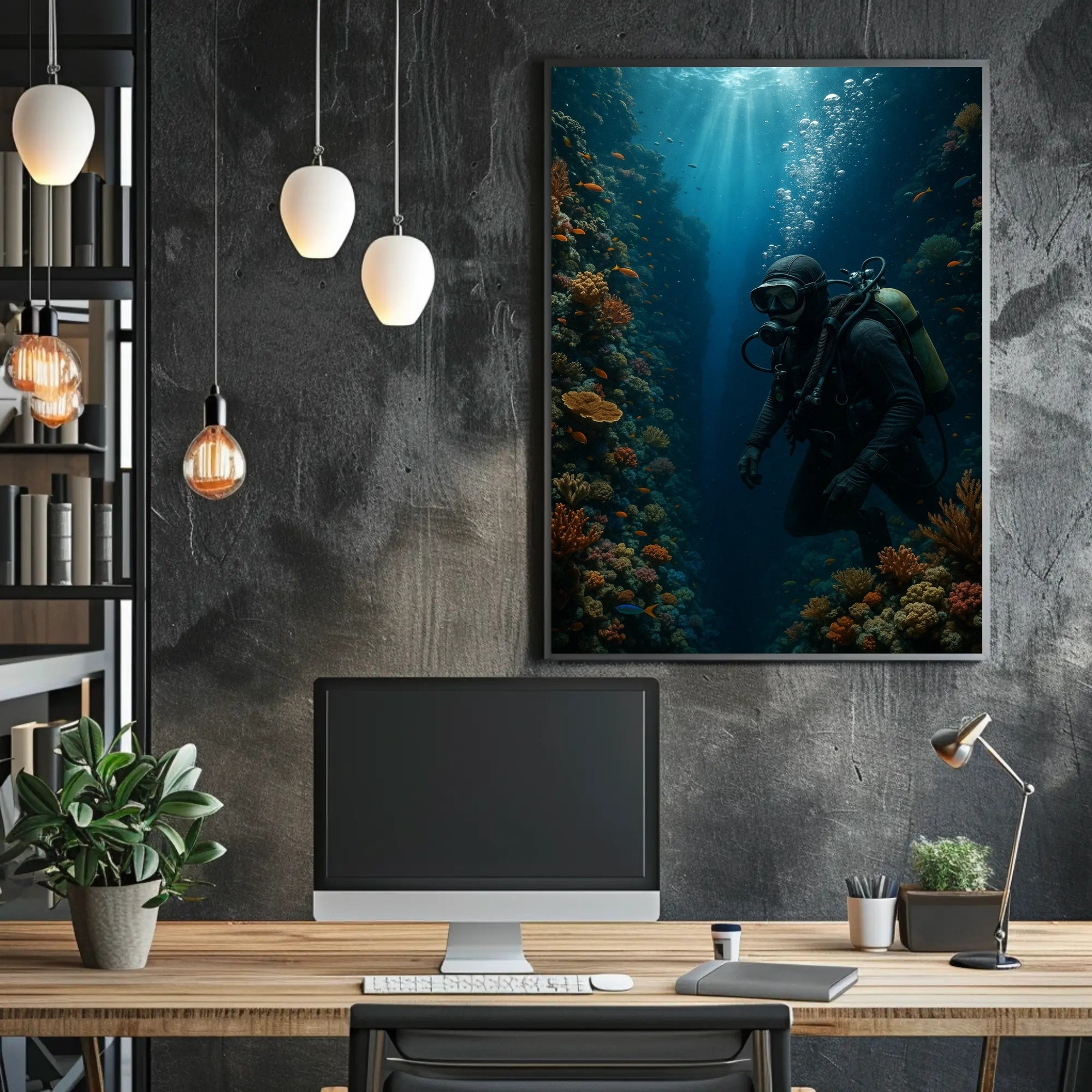 Underwater Adventure Coral Reef Travel Poster