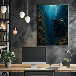 Underwater Adventure Coral Reef Travel Poster
