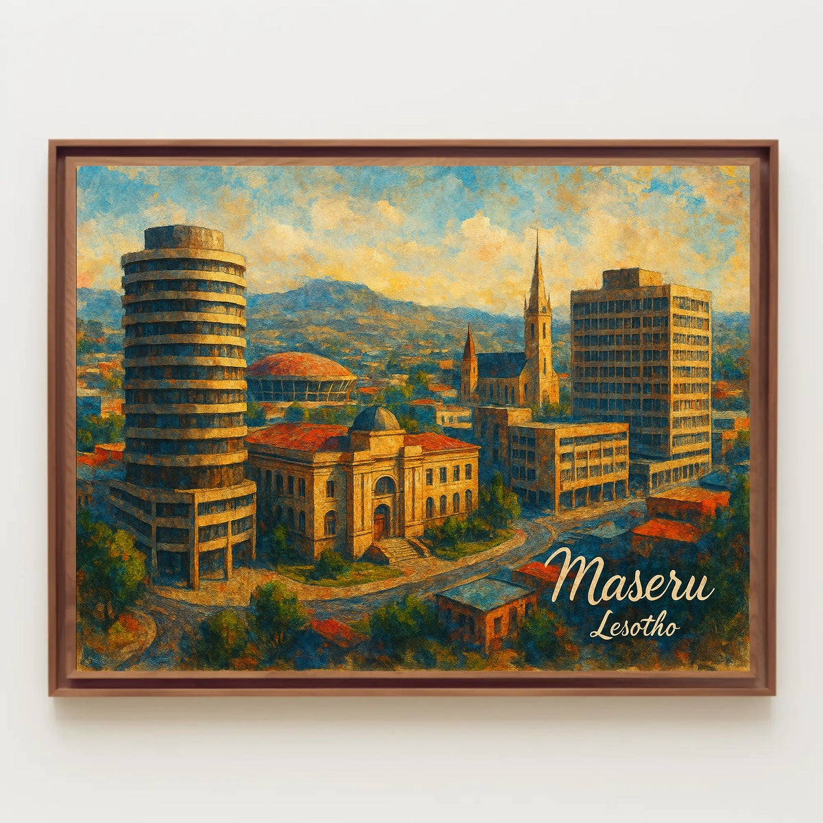 Maseru Cityscape Wanderlust Photography Realism Poster