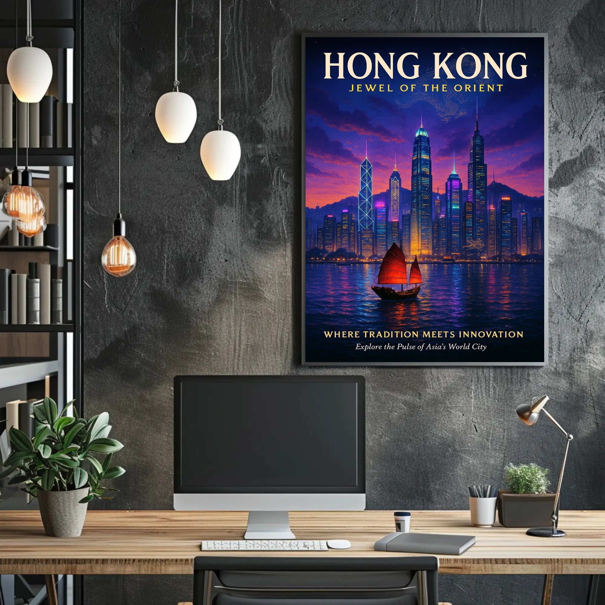 Hong Kong Jewel of the Orient Poster