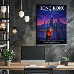 Hong Kong Jewel of the Orient Poster