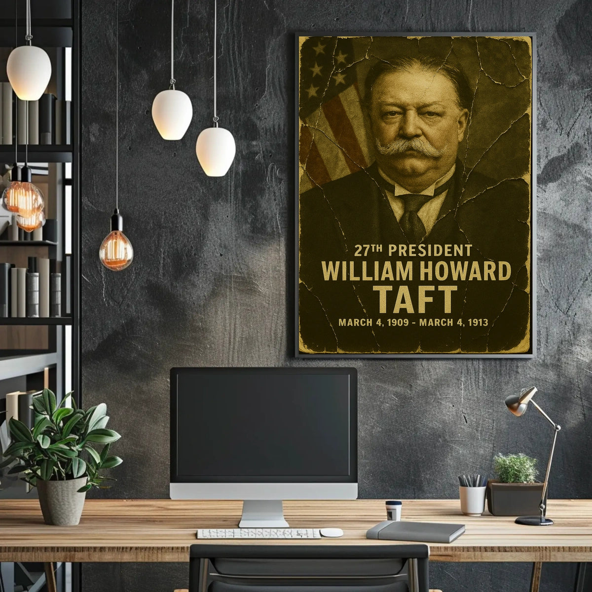 William Howard Taft 27th President of the United States Damaged Photograph Poster