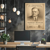 Herbert Hoover 31st President Sketch Poster Art Print for Home Decor PosterGoat