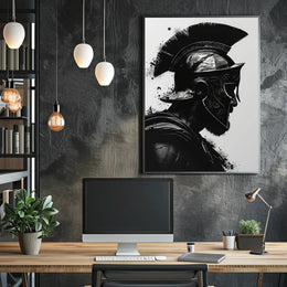 Warrior's Silhouette Poster PosterGoat