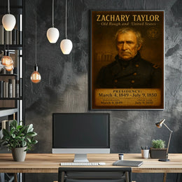Zachary Taylor Presidential Vintage Art Poster Print