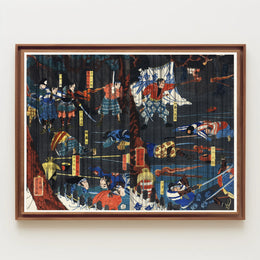 Samurai Battle Art Print: Cultural or Heritage Poster