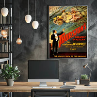 Magic Illusionist Vanishing Car Vintage Show Poster