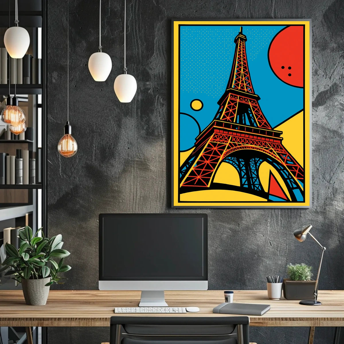 Pop Art Eiffel Tower Poster