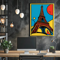 Pop Art Eiffel Tower Poster
