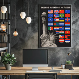 The United Nations Fight for Freedom Poster PosterGoat