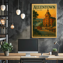 Vintage Allentown: Gateway to the Valley Urban Poster