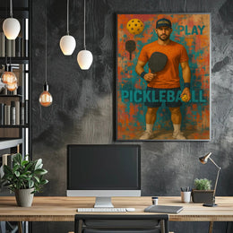 Pickleball Enthusiasm Sports Poster