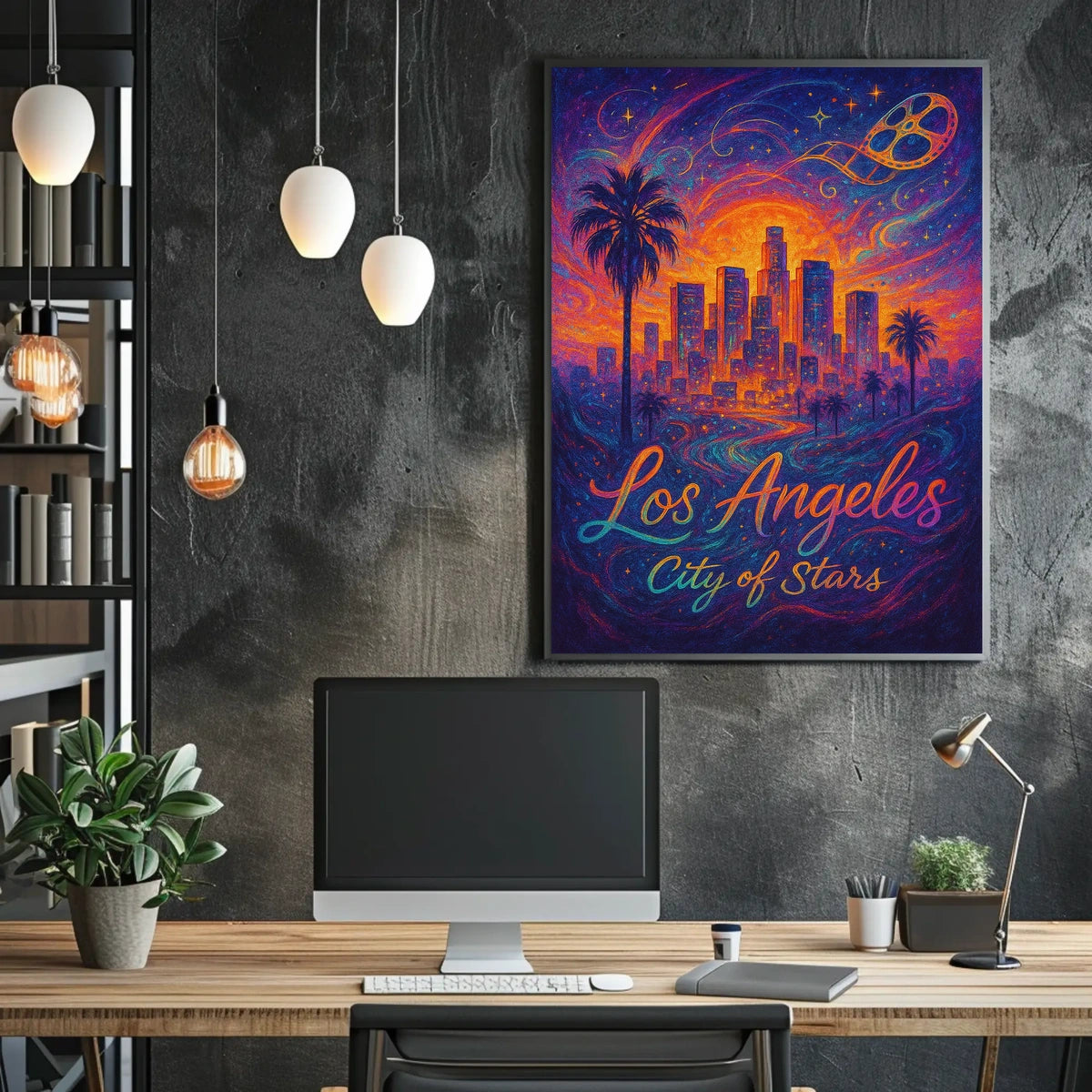 Los Angeles City Stars Vintage Poster