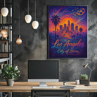 Los Angeles City Stars Vintage Poster