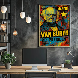 Martin Van Buren 8th President of the United States Graffiti Pop Art Poster