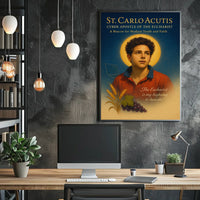 St. Carlo Acutis Cyber Apostle of the Eucharist Poster