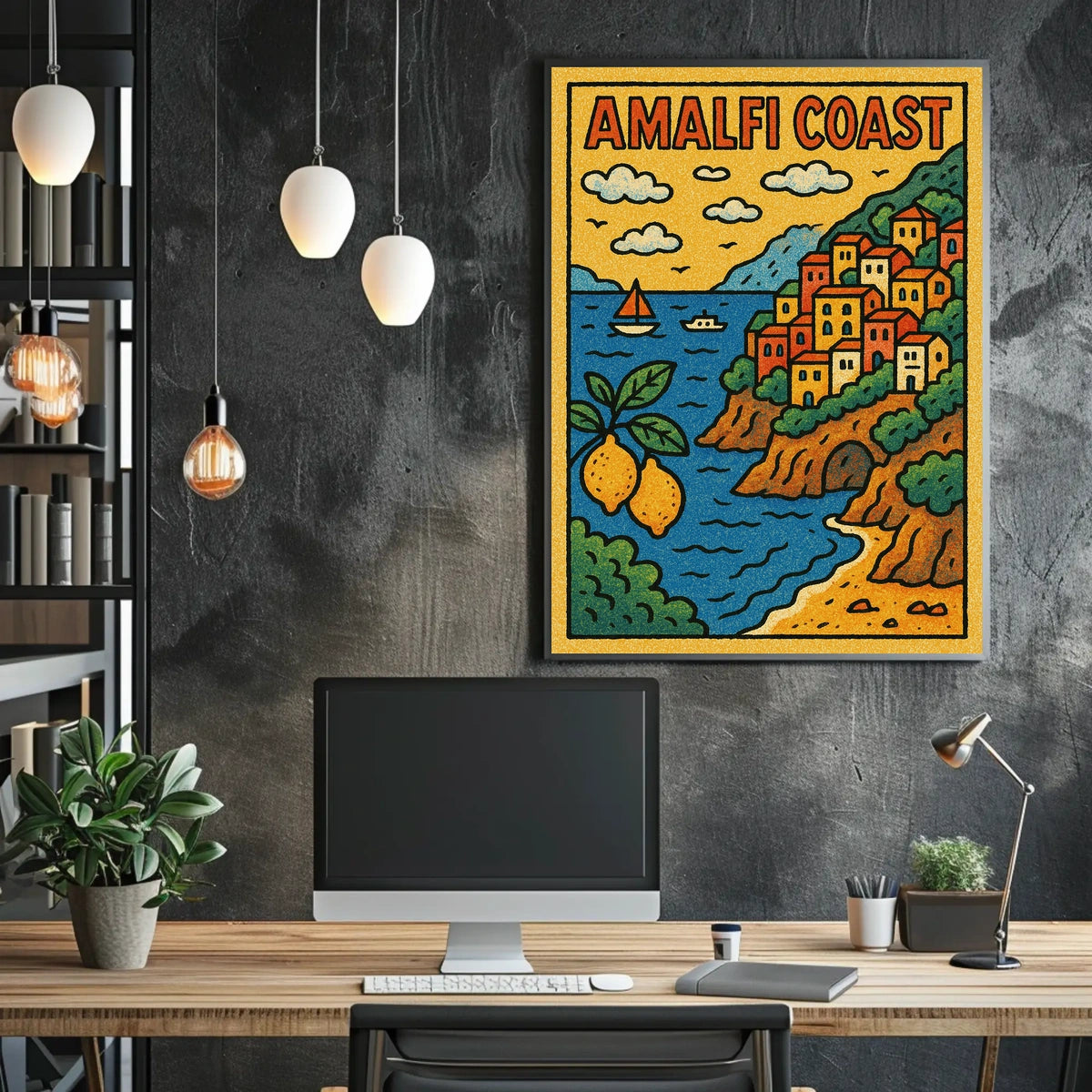Amalfi Coast Travel Poster