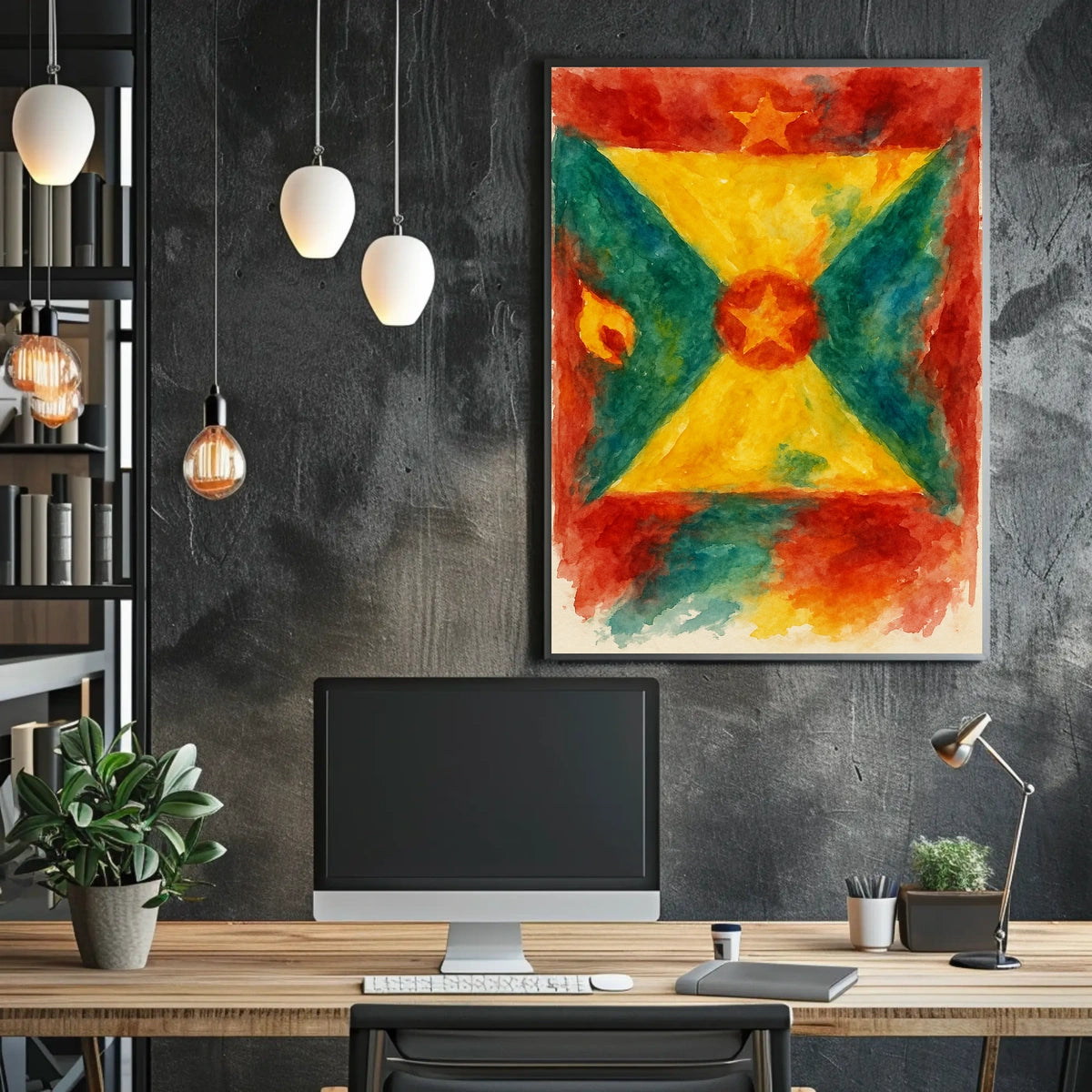Vibrant Abstract Flag Poster