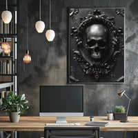 Gothic Skull Emblem Poster