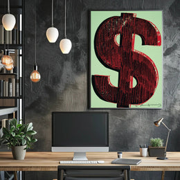 Dollar Sign Pop Art Poster Modern Graphic Print