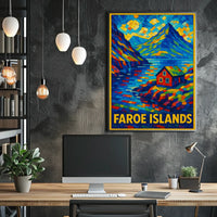 Faroe Islands Mosaic Art Poster