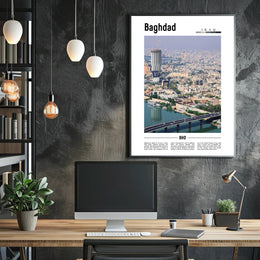 Baghdad Skyline Fusion Urban or Cityscape Poster PosterGoat