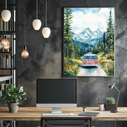 retro camper van Poster
