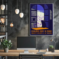 Casablanca Cat Cityscape Vintage Poster PosterGoat