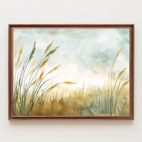 Serene Meadow Abstract Watercolor Landscape Poster
