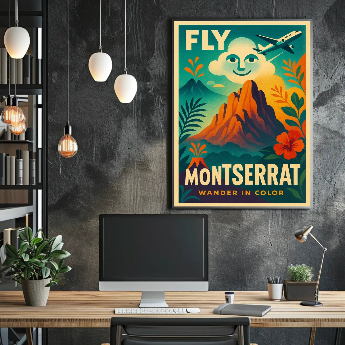 Fly to Montserrat Poster