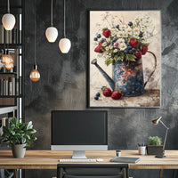 metal watering can Poster