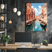 Venetian Waterway Dreamscape Historic Buildings Travel Poster