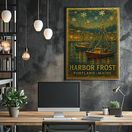 Harbor Frost In Portland, Maine Poster