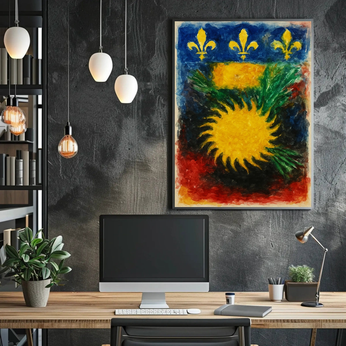 Vibrant Heraldic Emblem Poster