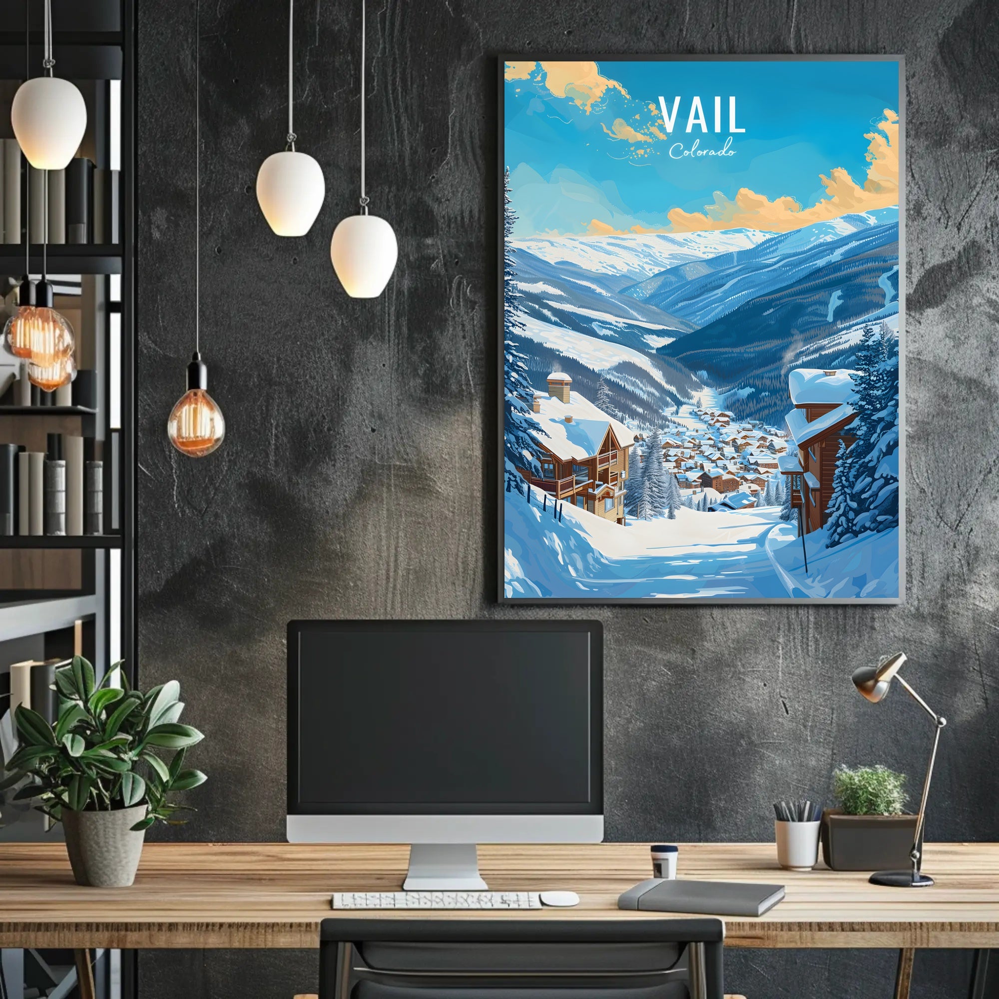 Serene Winter Getaway in Vail Travel Poster