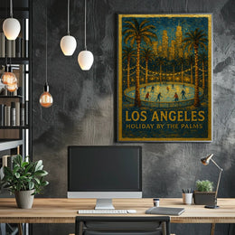 Los Angeles Holiday By The Palms Poster