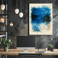 Abstract Blue Swirl Abstract Poster