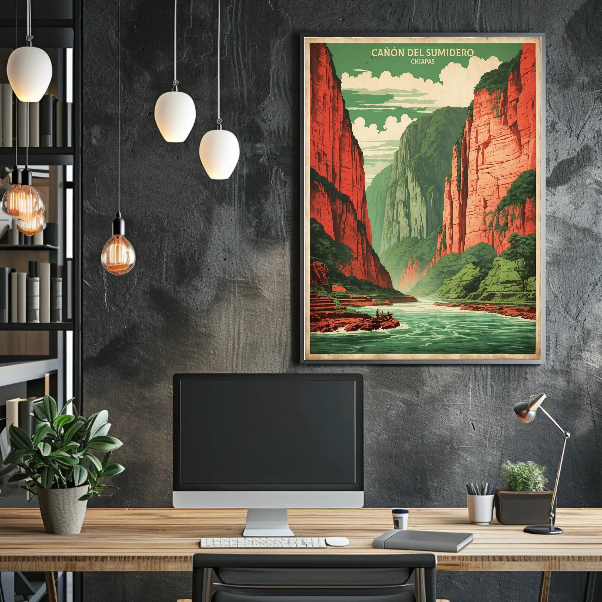Sumidero Canyon Vintage Travel Poster