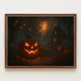Gothic Haunted Spooky Halloween Night Poster