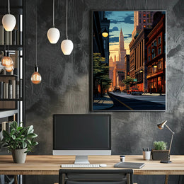 Urban Sunset Poster PosterGoat