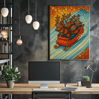Reindeer Racing Adventure Poster