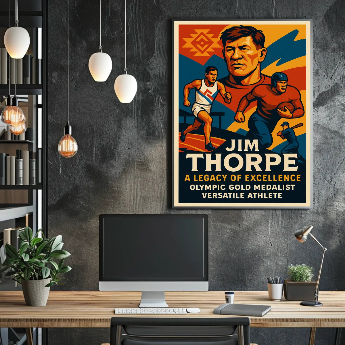 Jim Thorpe Legendary Athlete Poster