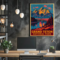 Grand Teton Adventure Vintage Poster