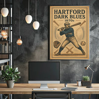 Hartford Dark Blues 1870S Baseball Poster