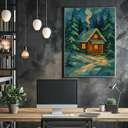 Cozy Winter Cabin Poster